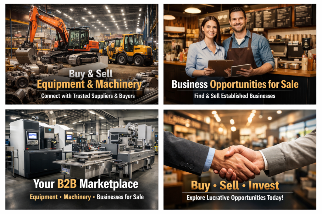 Welcome to the world’s growing B2B marketplace for equipment, machinery, and business-for-sale opportunities.